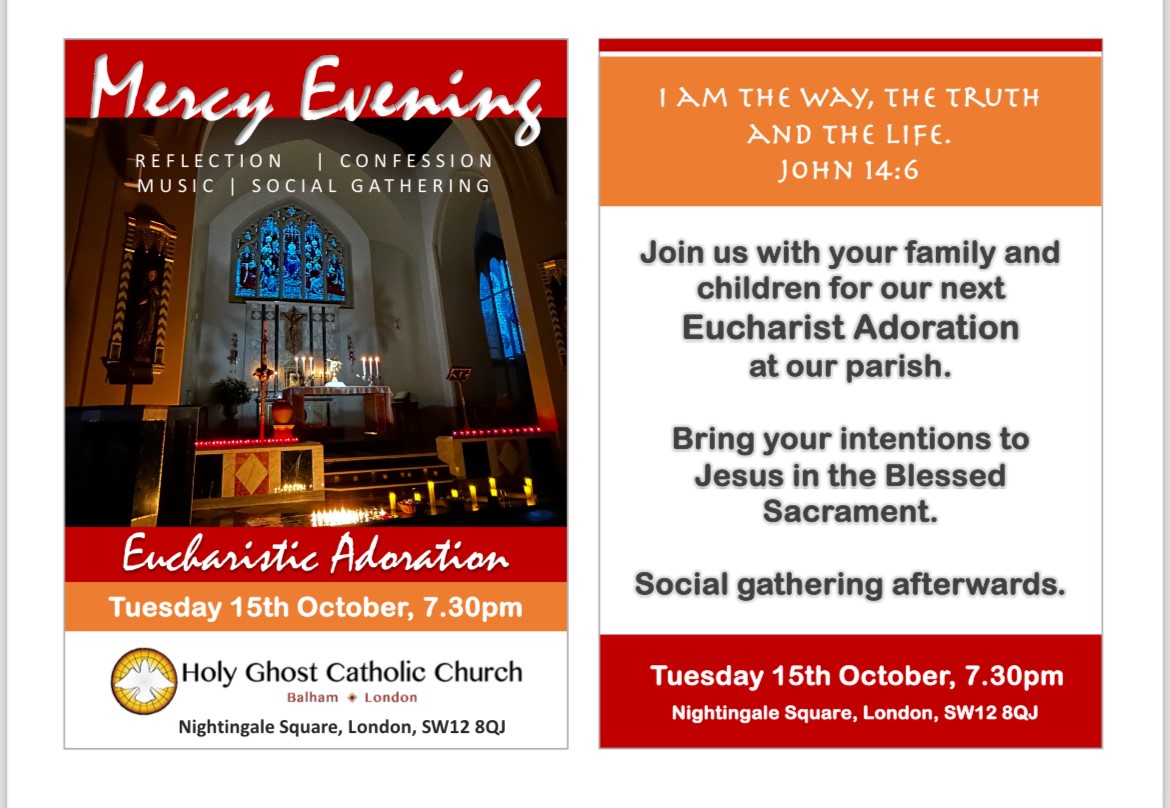 Mercy Evening this 15th October: A Time of Prayer and Reflection