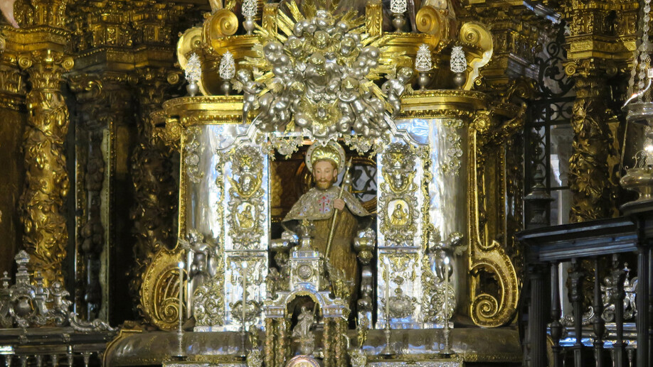 altar at Saint James Cathedral in Spain
